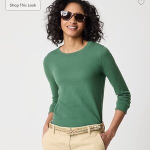 JCrew Teddie sweater size Small Lamppost Green